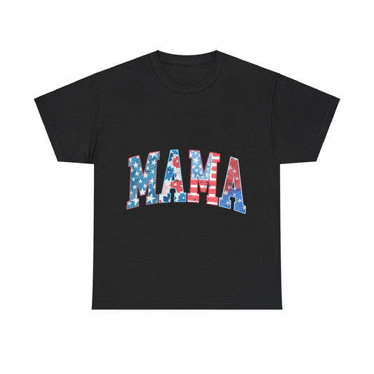 "Show Your American Pride with Our Retro 'American MAMA' 4th of July Shirt!"